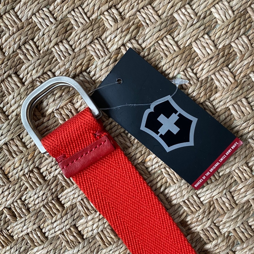 Victorinox Men's Red Iconic Belt Size L/XL